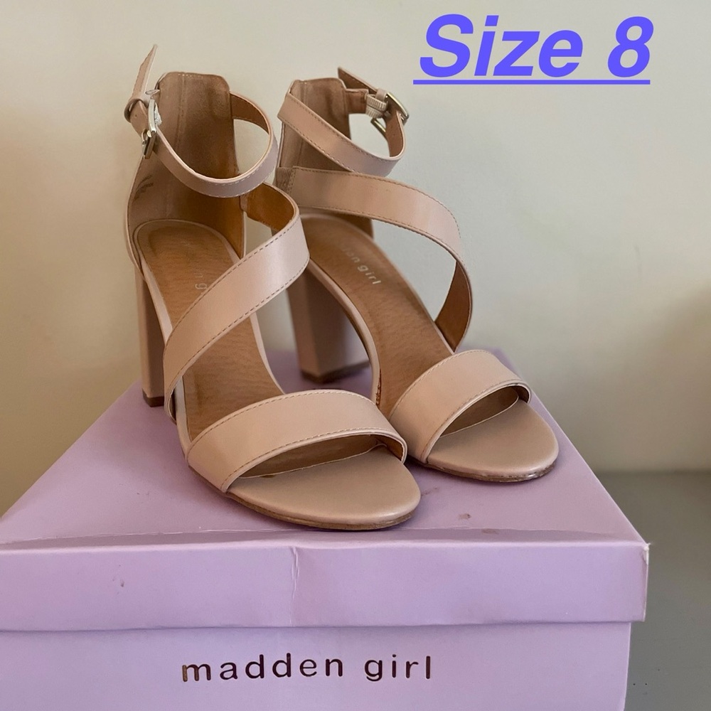 Madden Girl Nude Strappy Heels
